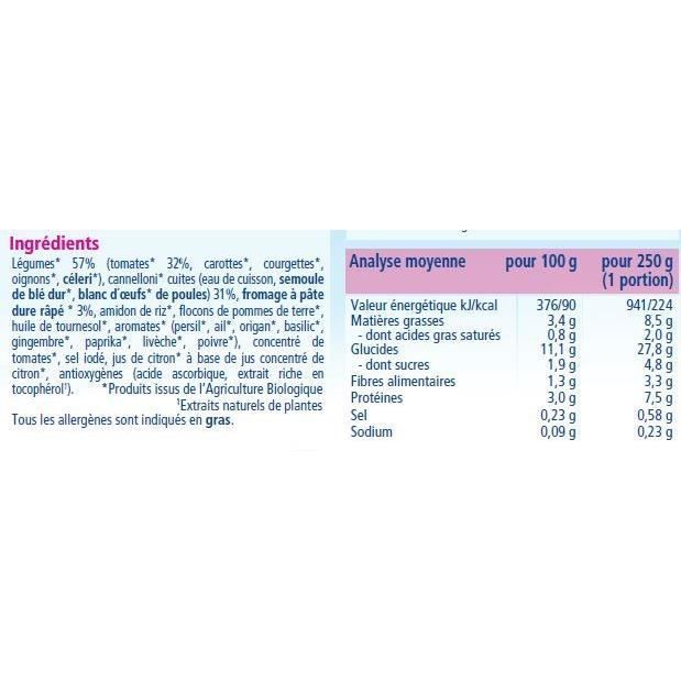 Hipp Cannelloni Vegetali Biologici La Mamma +15m 250g