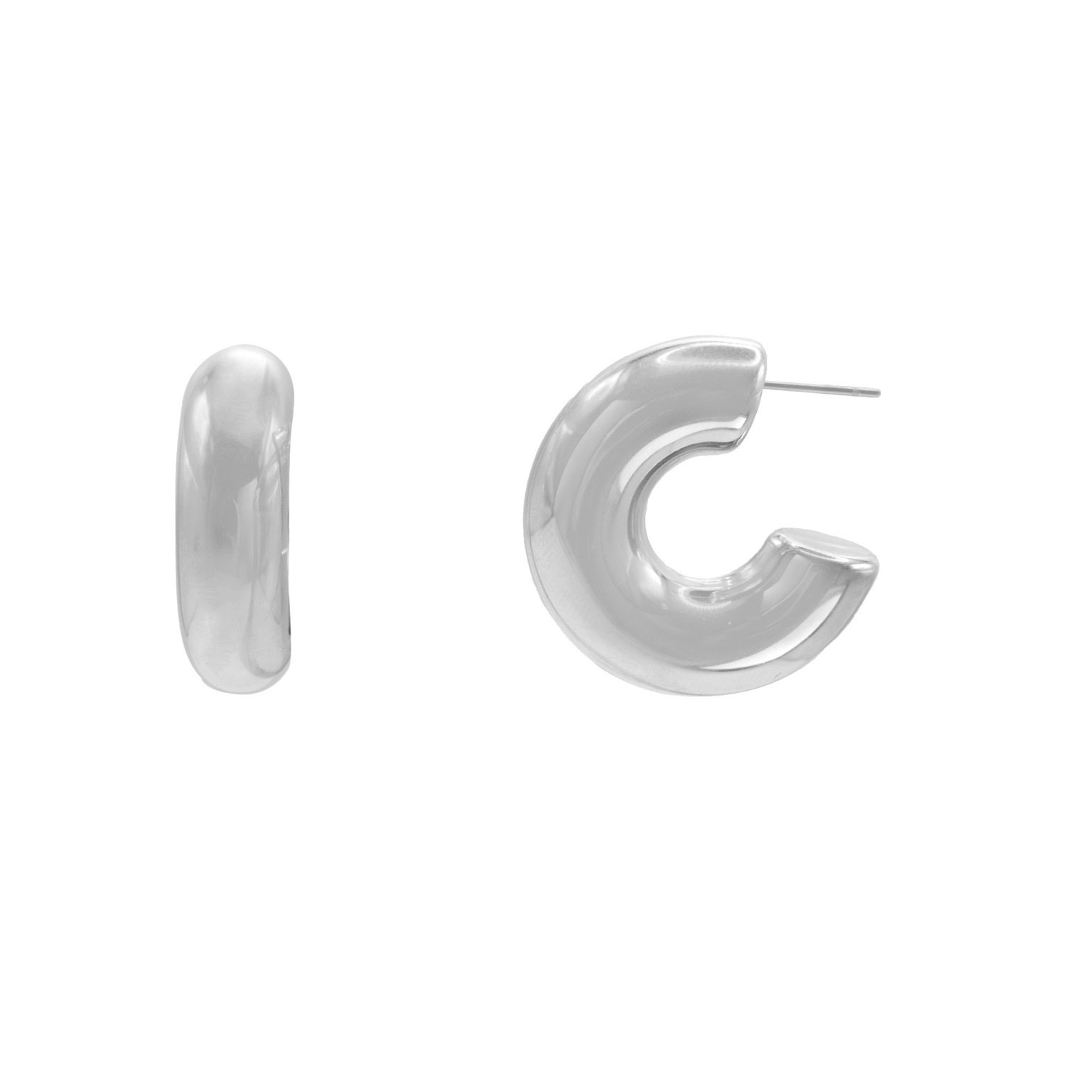 Heideman Boucles d'oreille Agrip couleur argentée polie