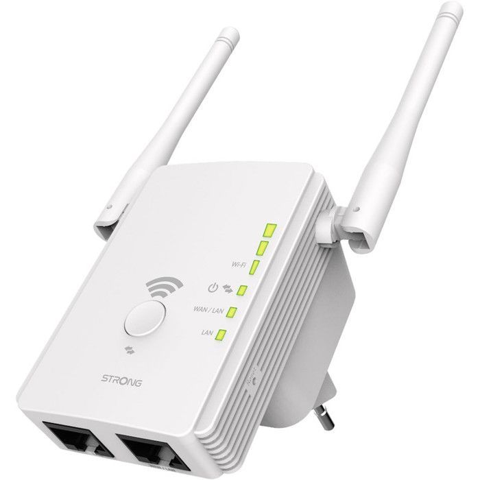 STRONG - REPEATER300V2 - WiFi-toegangspuntrepeater/versterker - Tot 300 Mbps - Tot 80 m² - Compatibel met alle routers