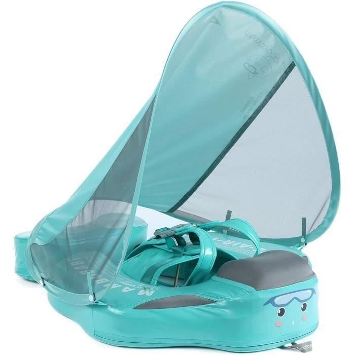 HAOPYOU- Anneau de flotteur de piscine pour bb anneau de natation pour bb non gonflable avec auvent pour les VERT