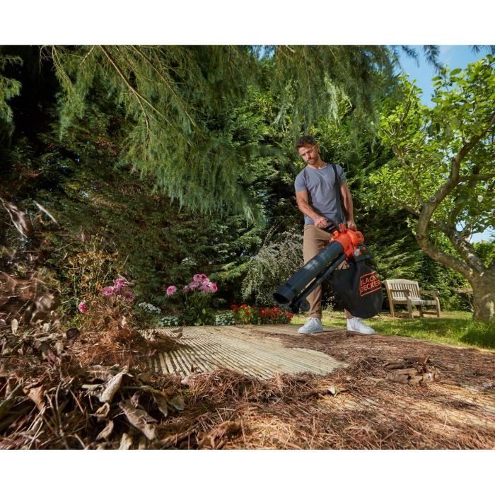 BLACK+DECKER Cordless Blower Vacuum Shredder - BCBLV3625L1-QW - 36V - With 36V Battery - 45L Bag