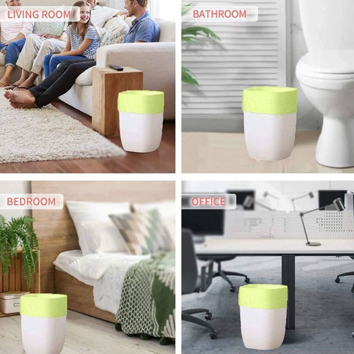 Paquete de 100 bolsas de basura orgánicas resistentes al desgarro, compostables y biodegradables para la cocina, con etiqueta YYV.