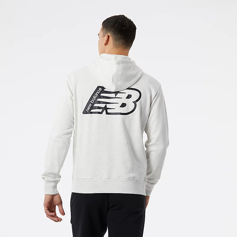 Męska bluza z kapturem z polaru NB Essentials – SEA SALT HEATHER