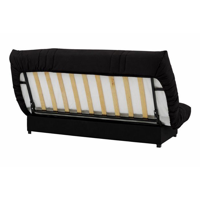 Klick-Klack-Schlafsofa – 3-Sitzer – Schwarzer Stoff – 190 x 90 x 92 cm – PIXIE