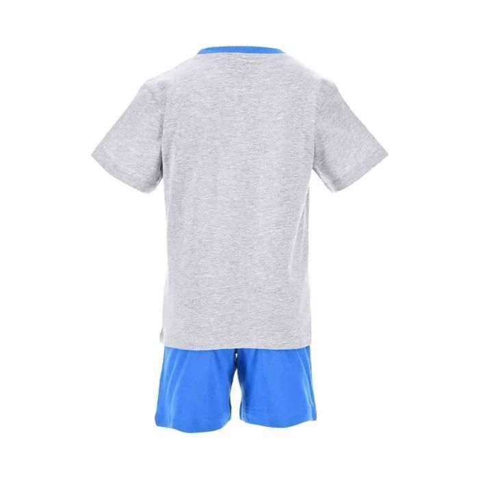 Pijama curto de algodão para menino com estampa 