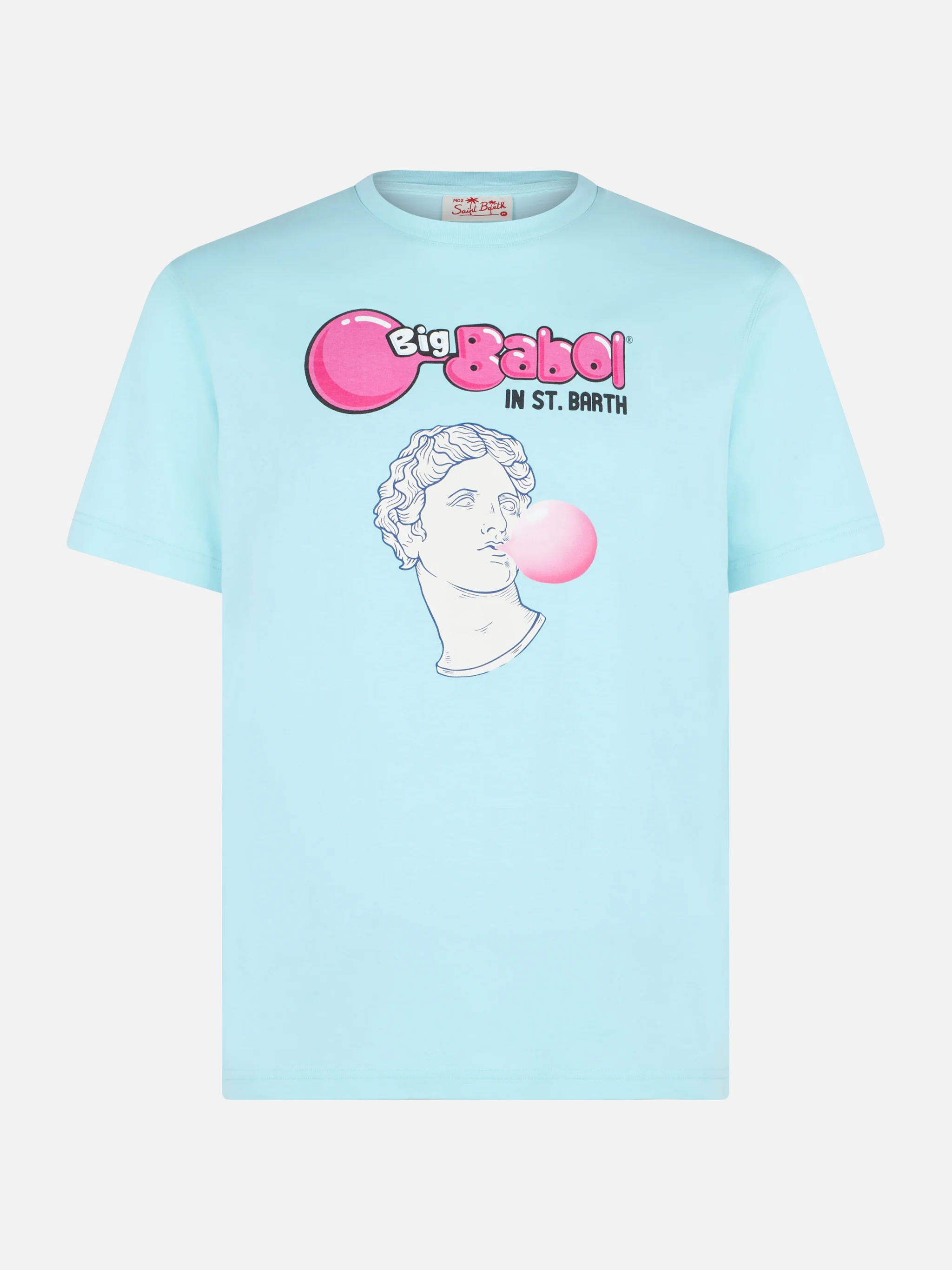 Heren katoenen T-shirt met print van het standbeeld van Big Babol | BIG BABOL® EDI