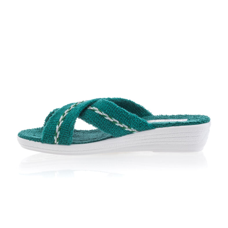 Pantuflas verdes para mujer