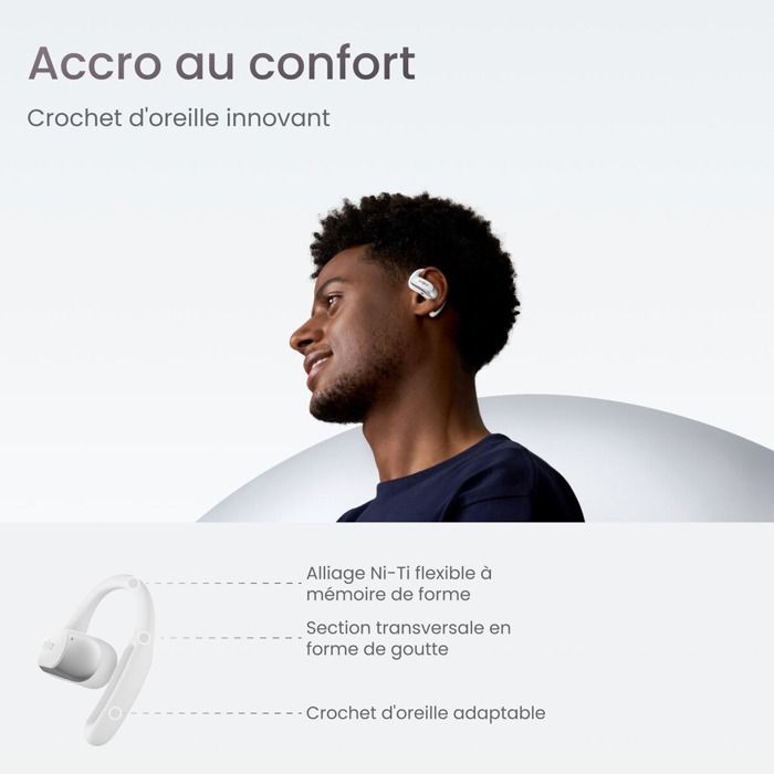 Auriculares Shokz OPEN FIT AIR blancos