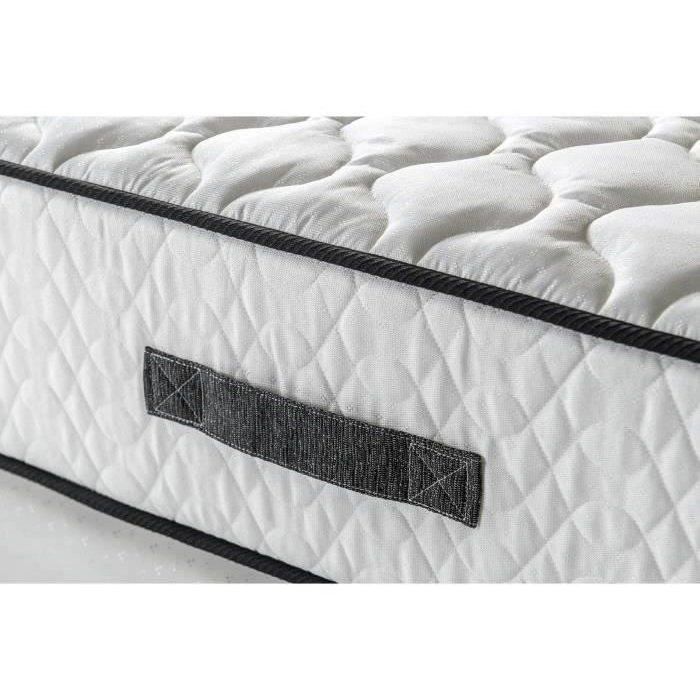 Conjunto de colchón y base de cama de 180 x 200 cm y 24 cm de altura - muelles ensacados - 7 zonas - reversible - fabricado en Bélgica - DEKO DREAM