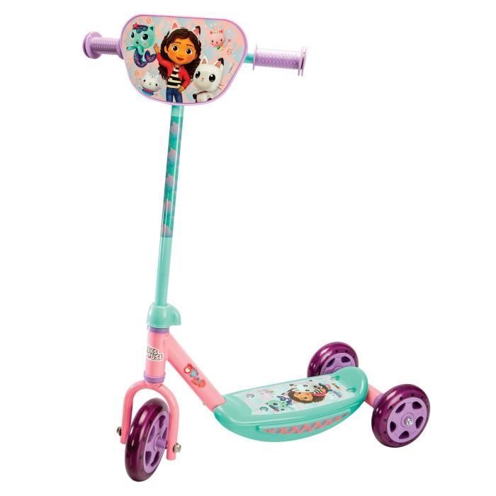 Monopattino a 3 ruote - SMOBY - Gabby e la Casa Magica - Metallo - Altezza regolabile 67/70 cm - Antiscivolo