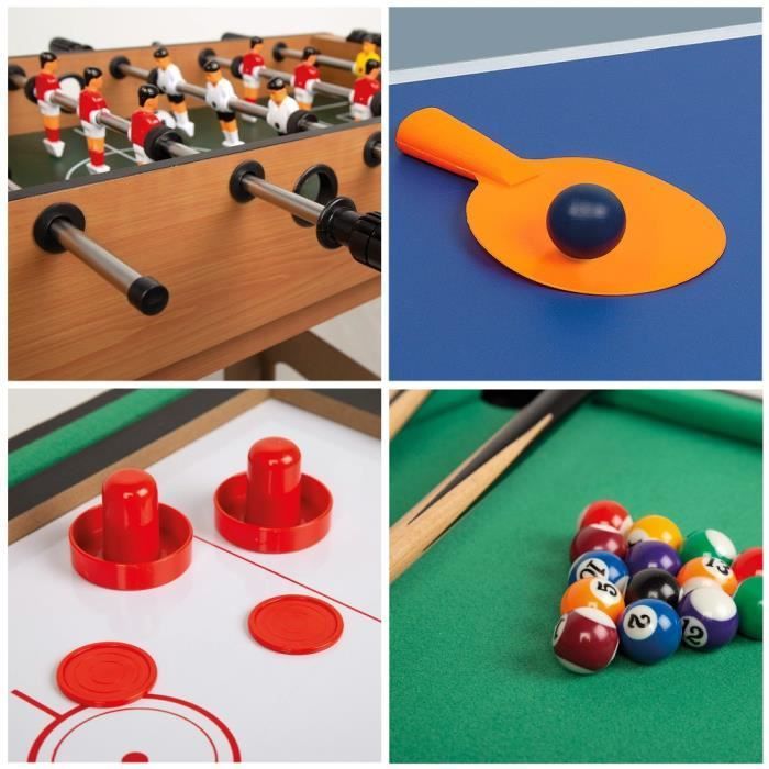 Tavolo multi-gioco - CB Games - 4 giochi - Legno - 79x43x67,5 cm - Per bambini dai 5 anni in su