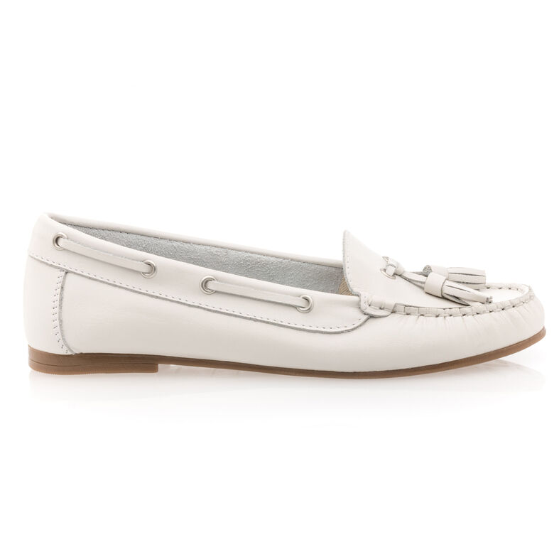 Mocassins / chaussures bateau Femme Blanc