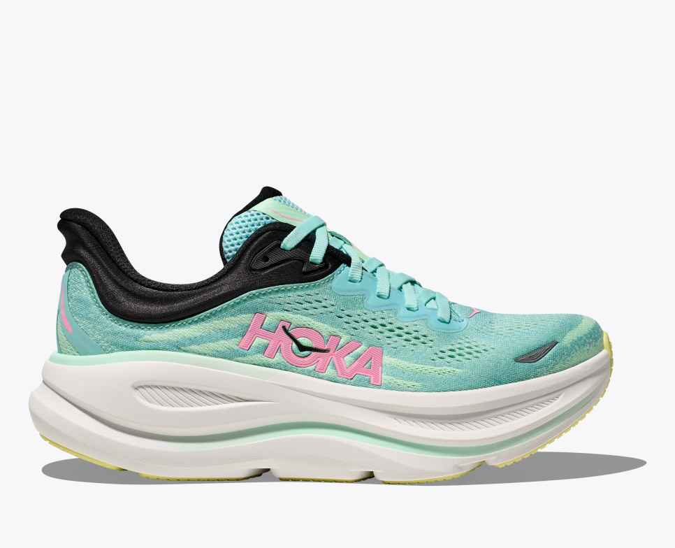 HOKA Bondi 9 Blue Spark / Mint Fluoriet
