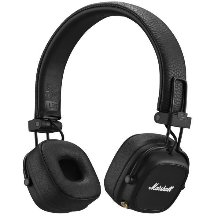 Fones de ouvido sem fio Bluetooth Marshall Major IV pretos