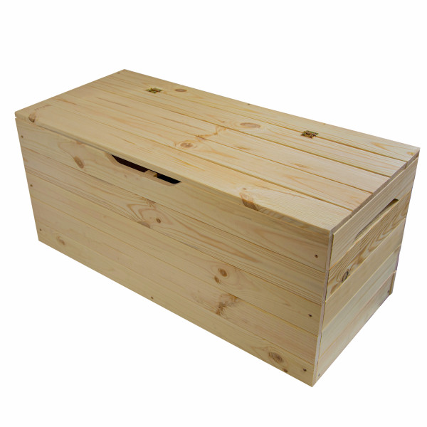 Pojemna Drewniana Skrzynia Ogrodowa 75x33x34 cm 88L Kufer do Ogrodu