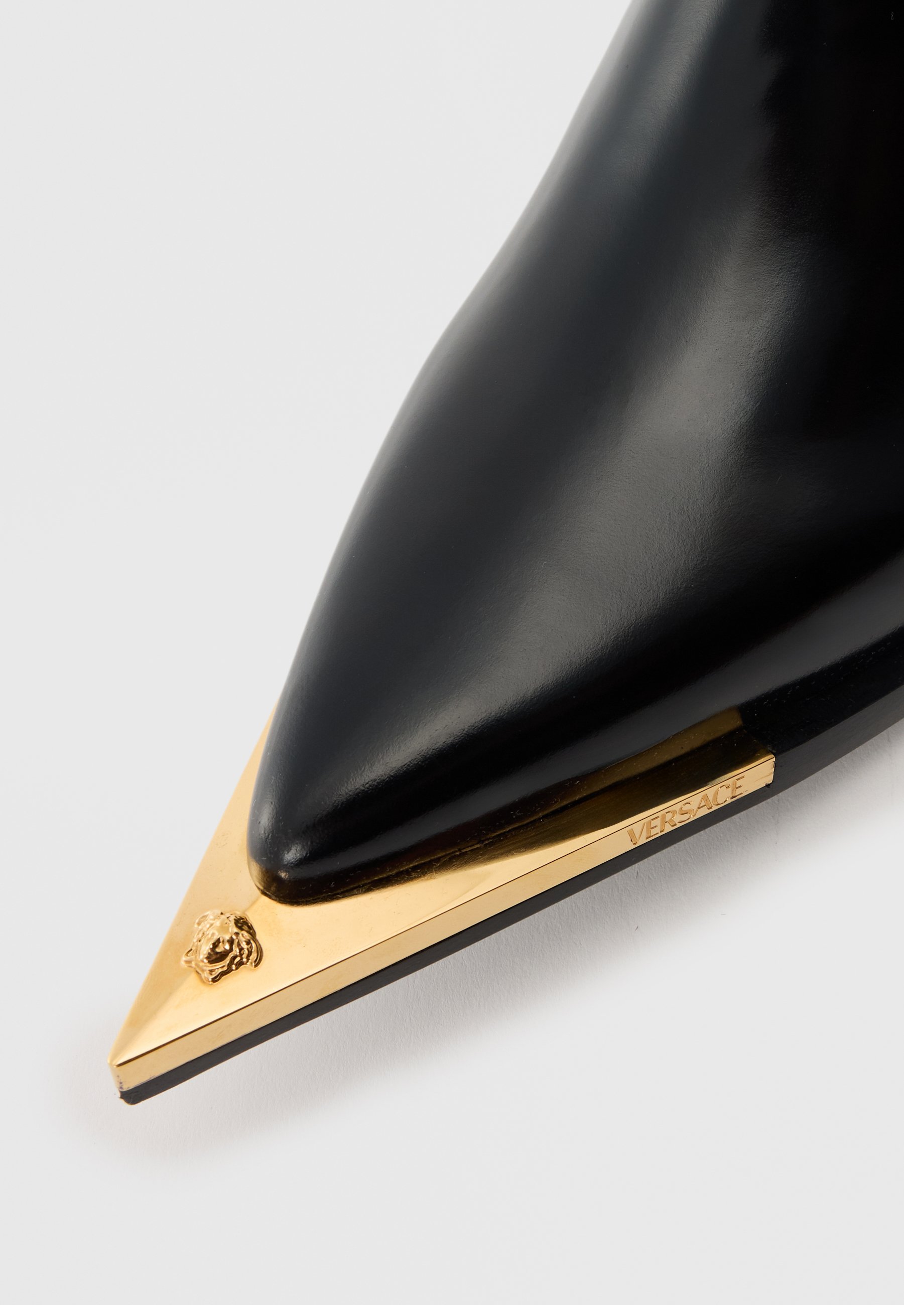 Klassische Versace Stiefeletten – schwarz/goldfarben