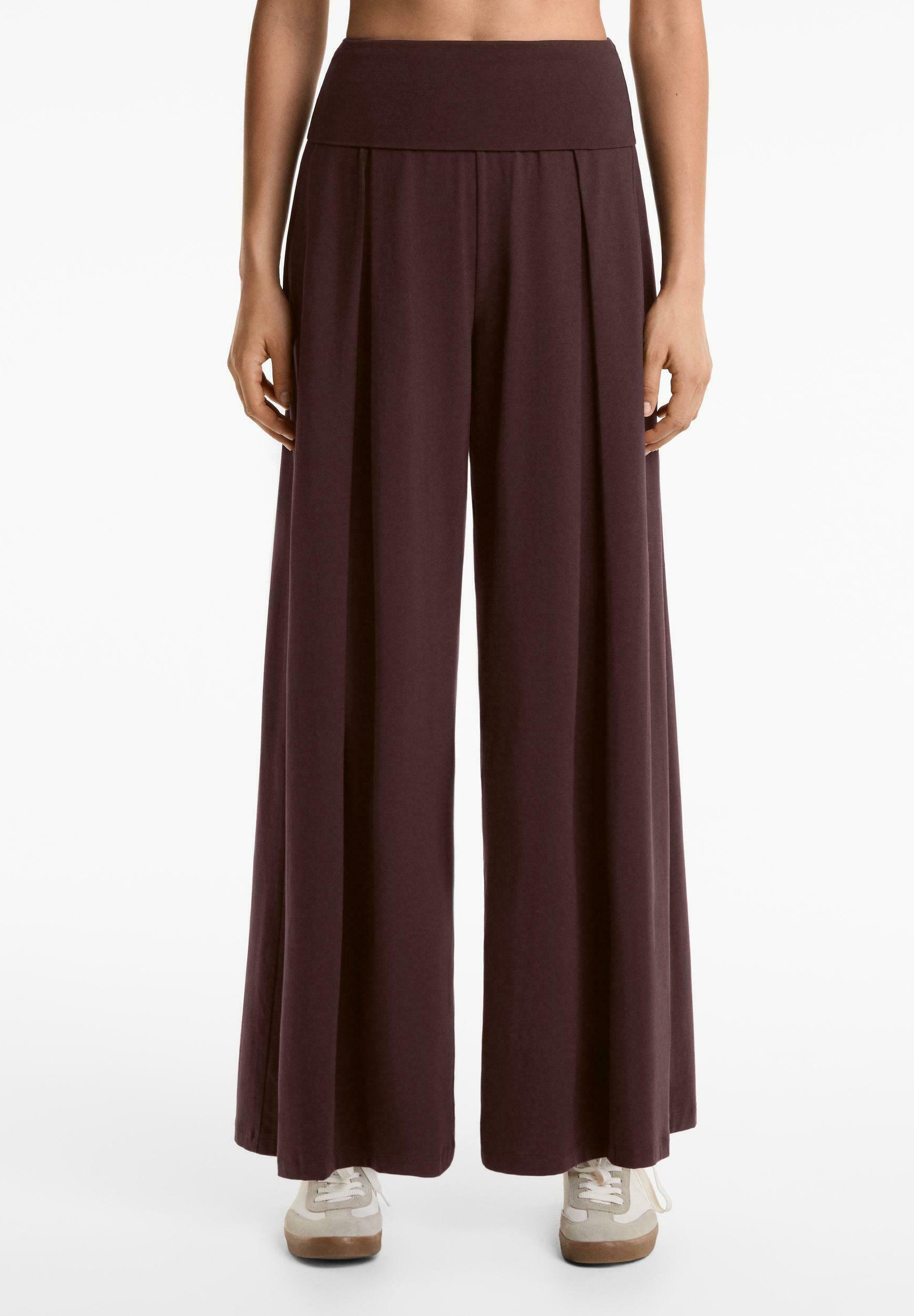 OYSHO MET OMSLAG - Broek - bruin