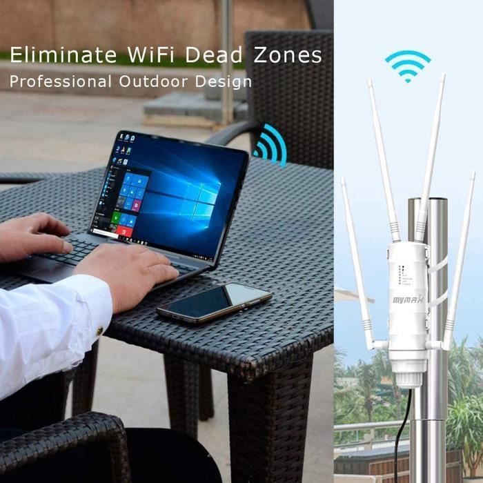 AC1200 Outdoor Wireless Access Point 2.4GHz & 5.8GHz Long Range Outdoor Wi-Fi Repeater WiFi Amplifier Compatible
