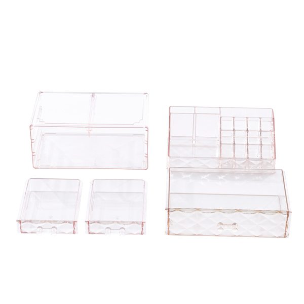 Organizador de maquiagem de plástico com gavetas da Livingandhome