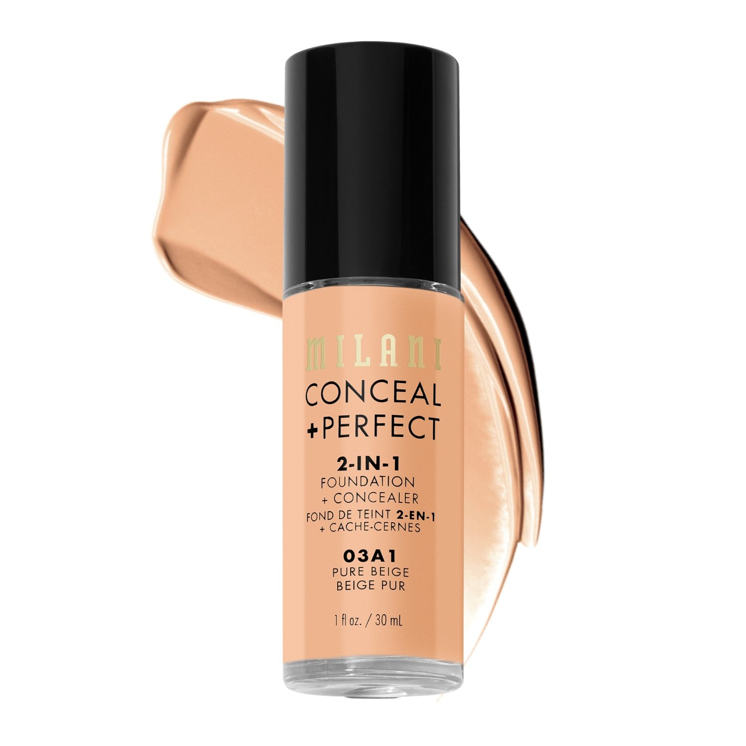 Milani makiažo pagrindas 2 viename maskuoklis + - 30 ml