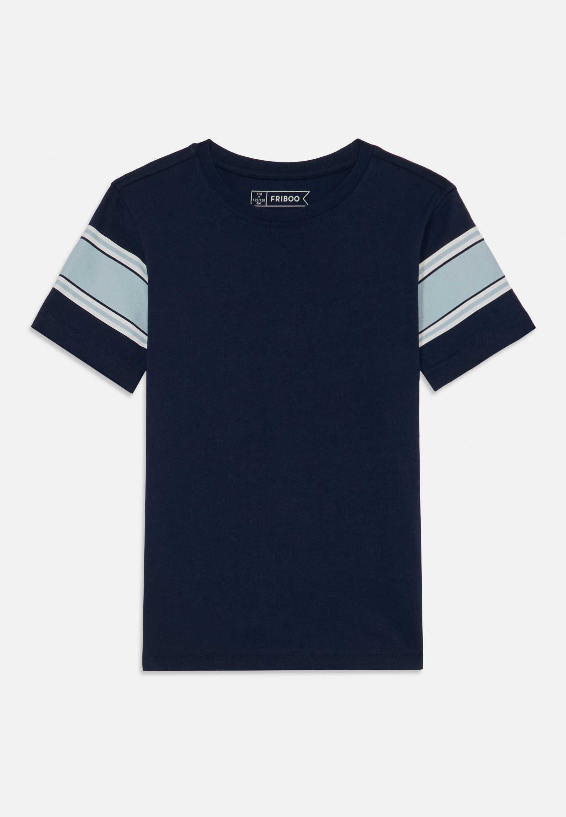 Friboo 5-pack - T-shirt met print - donkerblauw/gevlekt lichtgrijs/wit