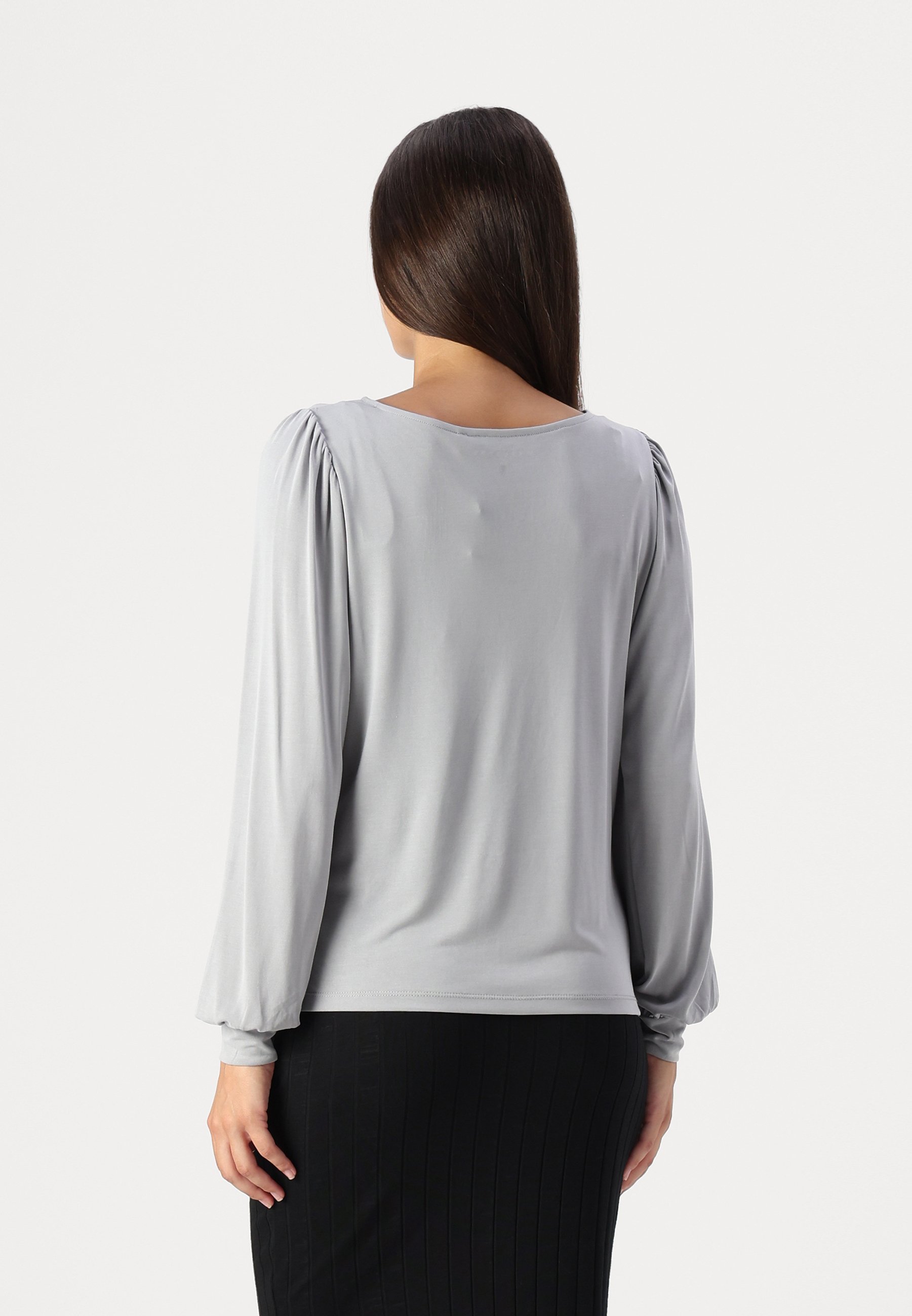 ONLY MATERNITY OLMFREE - Blusa de manga comprida - cinza escuro