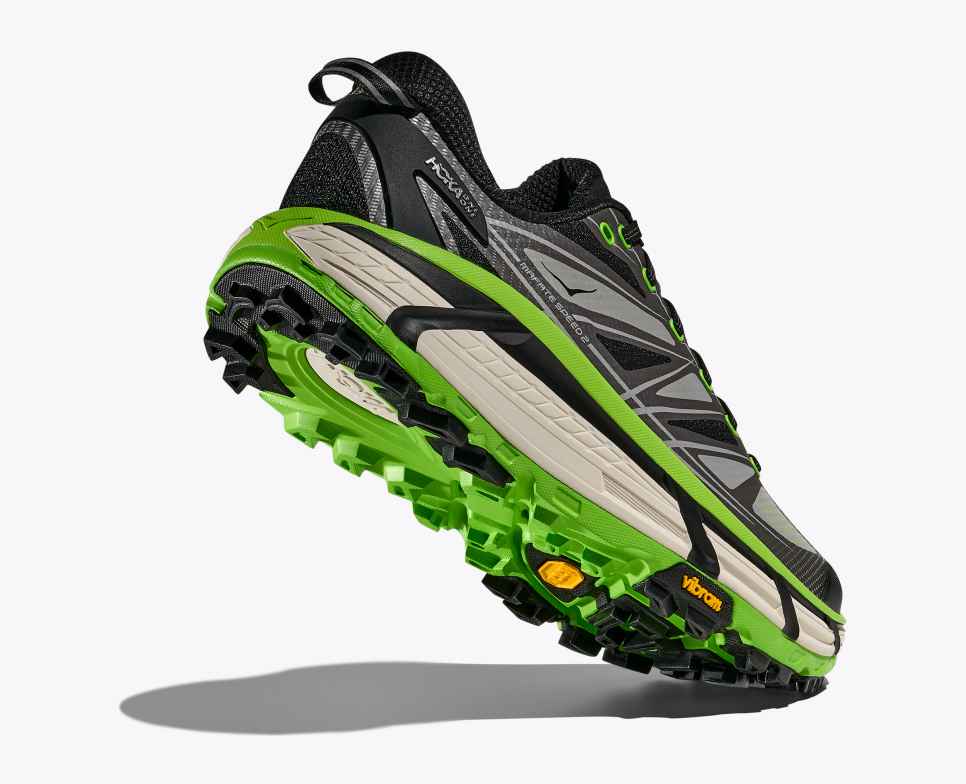HOKA Mafate Speed 2 Zwart / Elektrisch Groen