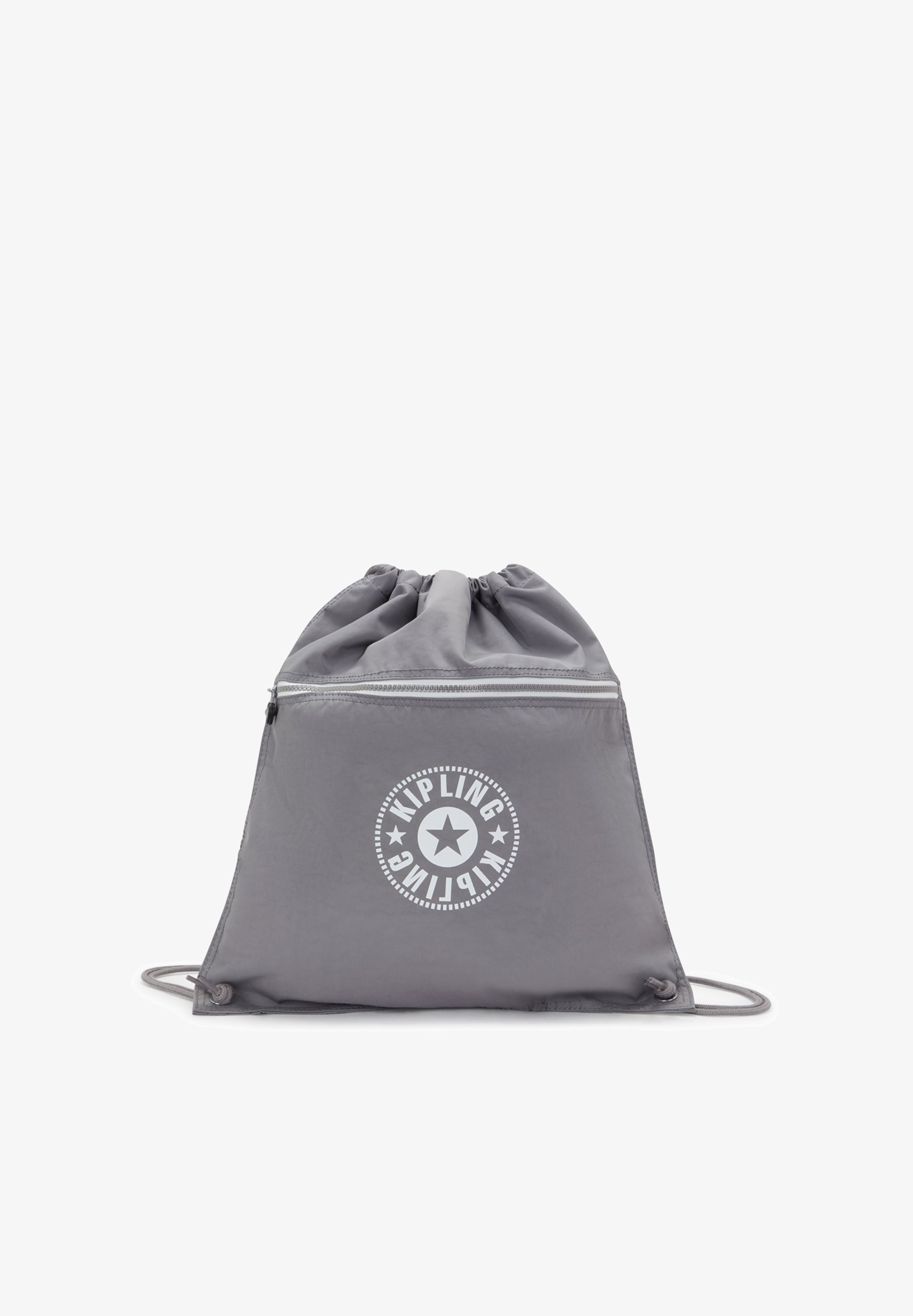 Kipling SUPERTABOO CENTER - Torba sportowa ze ściągaczem - zachęcający szary środek