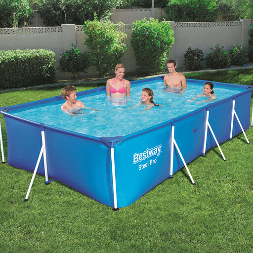 Aftagelig rørformet Bestway Family Splash Frame Pool 400x211x81 cm