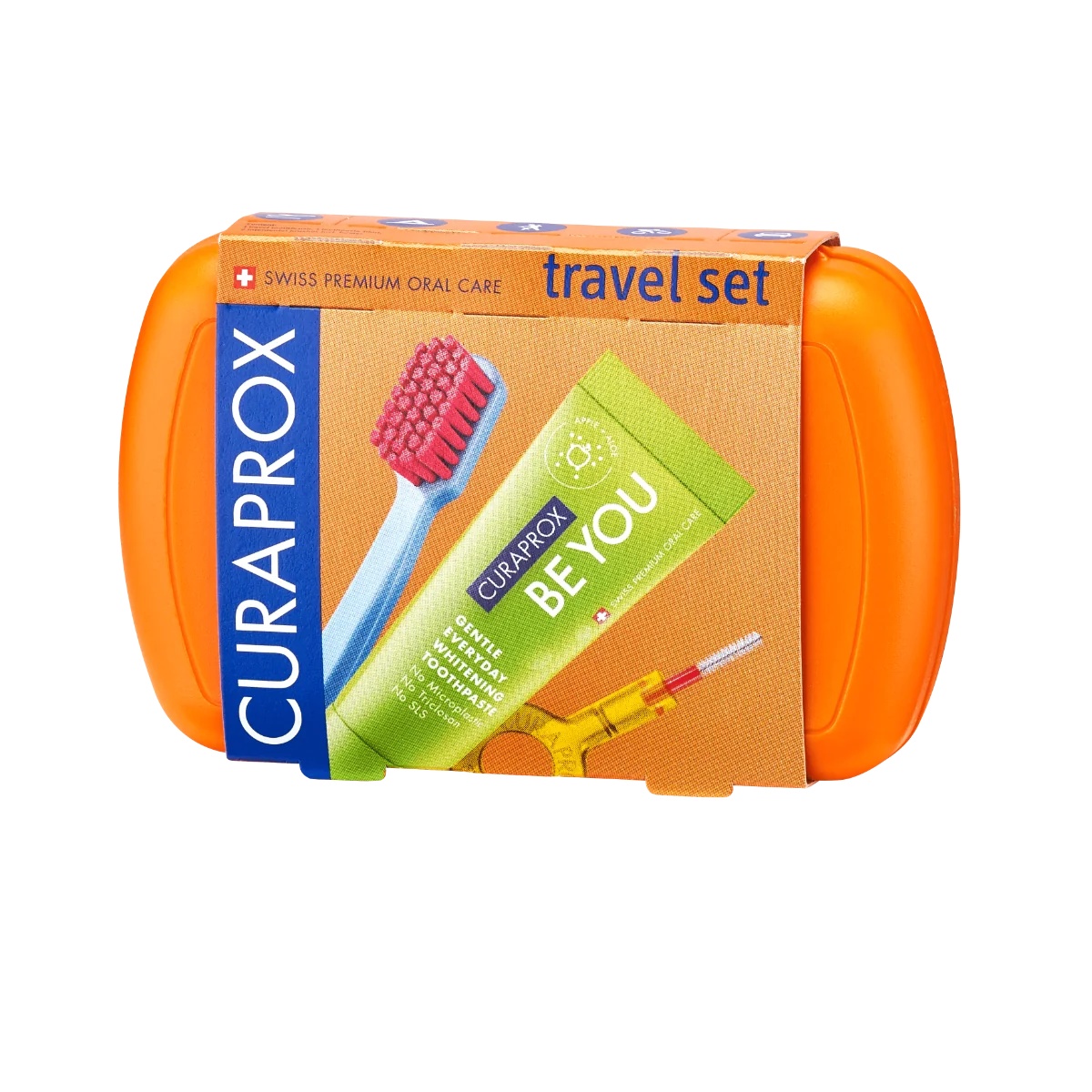 CURAPROX Set de viaje Curaprox color naranja para la higiene bucal