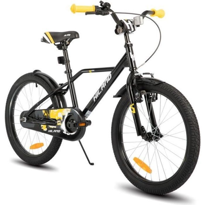 Vélo d'enfant - HILAND - 20 pouces - Cadre en acier - Freins en V - Mixte 7-13 ans