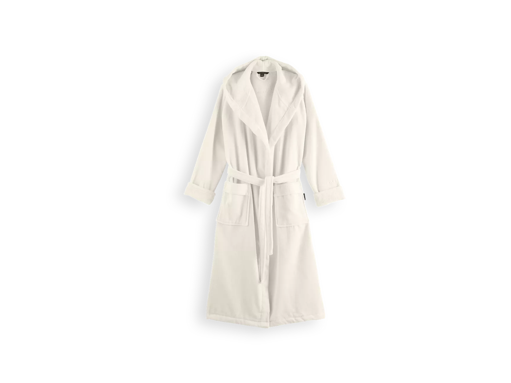 Peignoir en coton ultra doux pour femme, taille M, blanc cassé