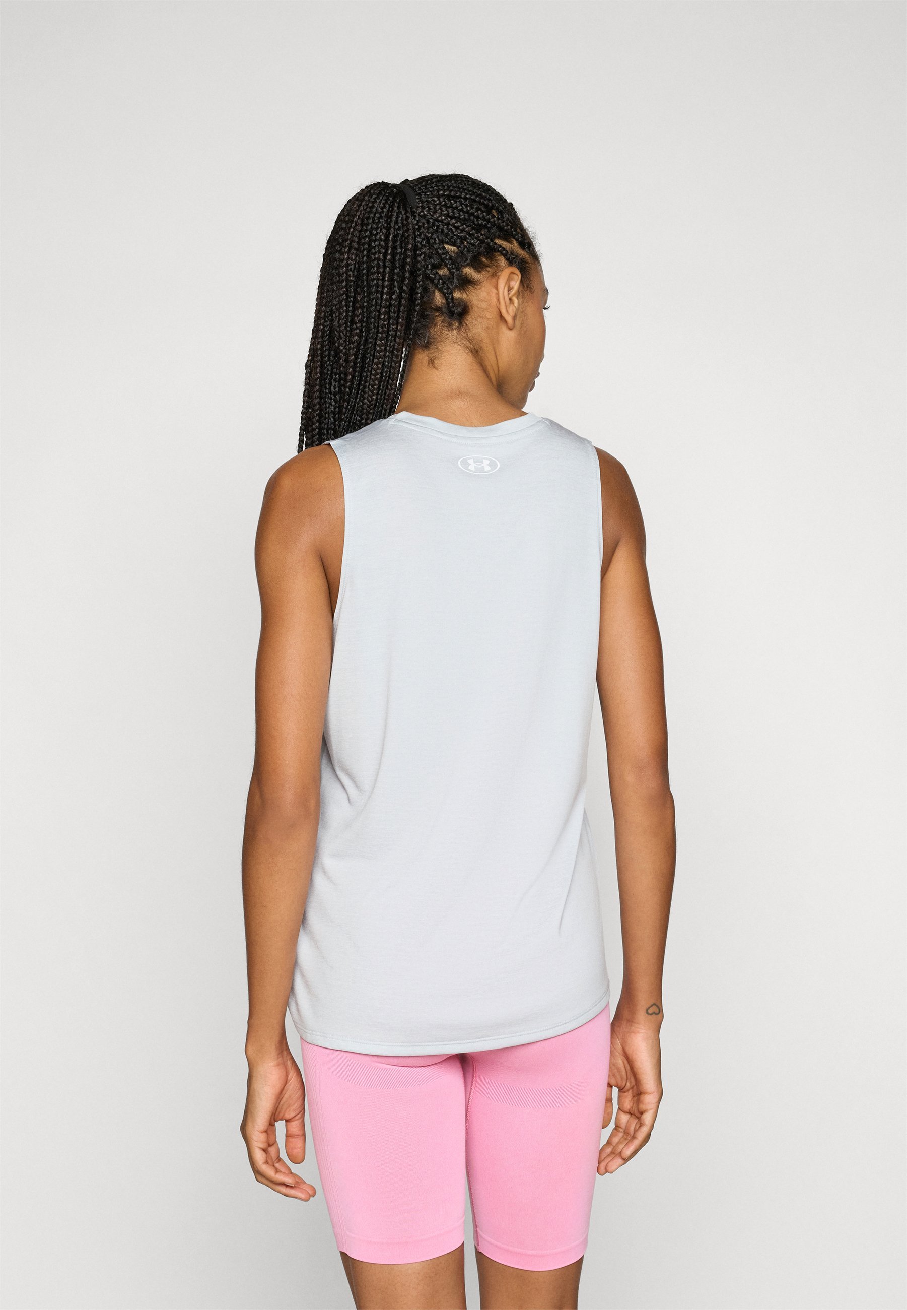 Under Armour TANK TWIST - Top - halo grijs/wit