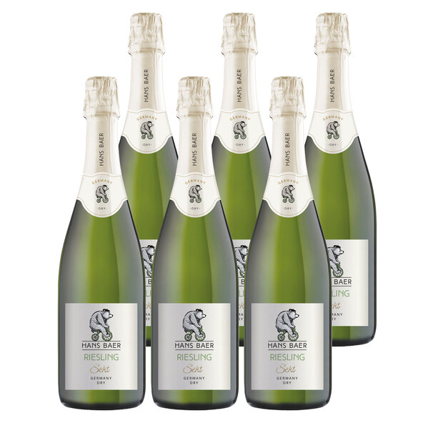 Ξηρός αφρώδης οίνος Riesling, 6 φιάλες των 0,75 l