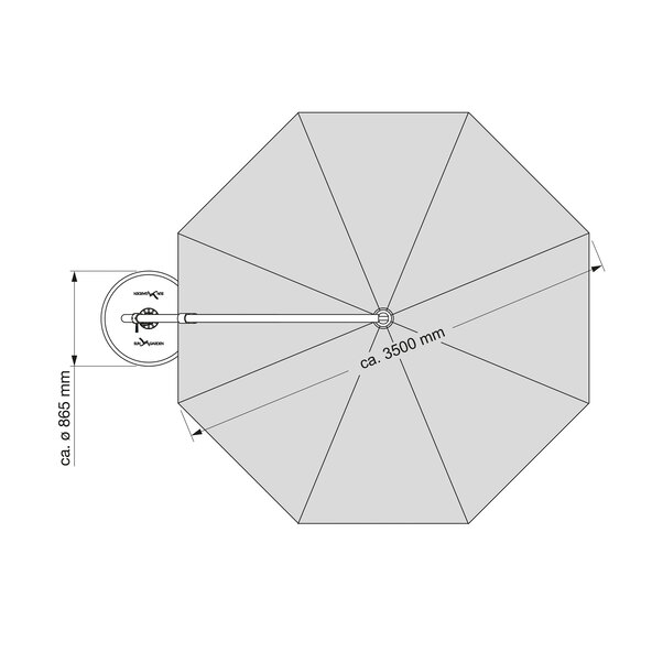 Easy Sun zweefparasol, inclusief voet, beige
