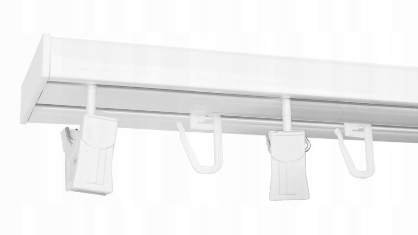 Karnisz SZYNA SUFITOWA PCV II-torowa KPL 430 cm