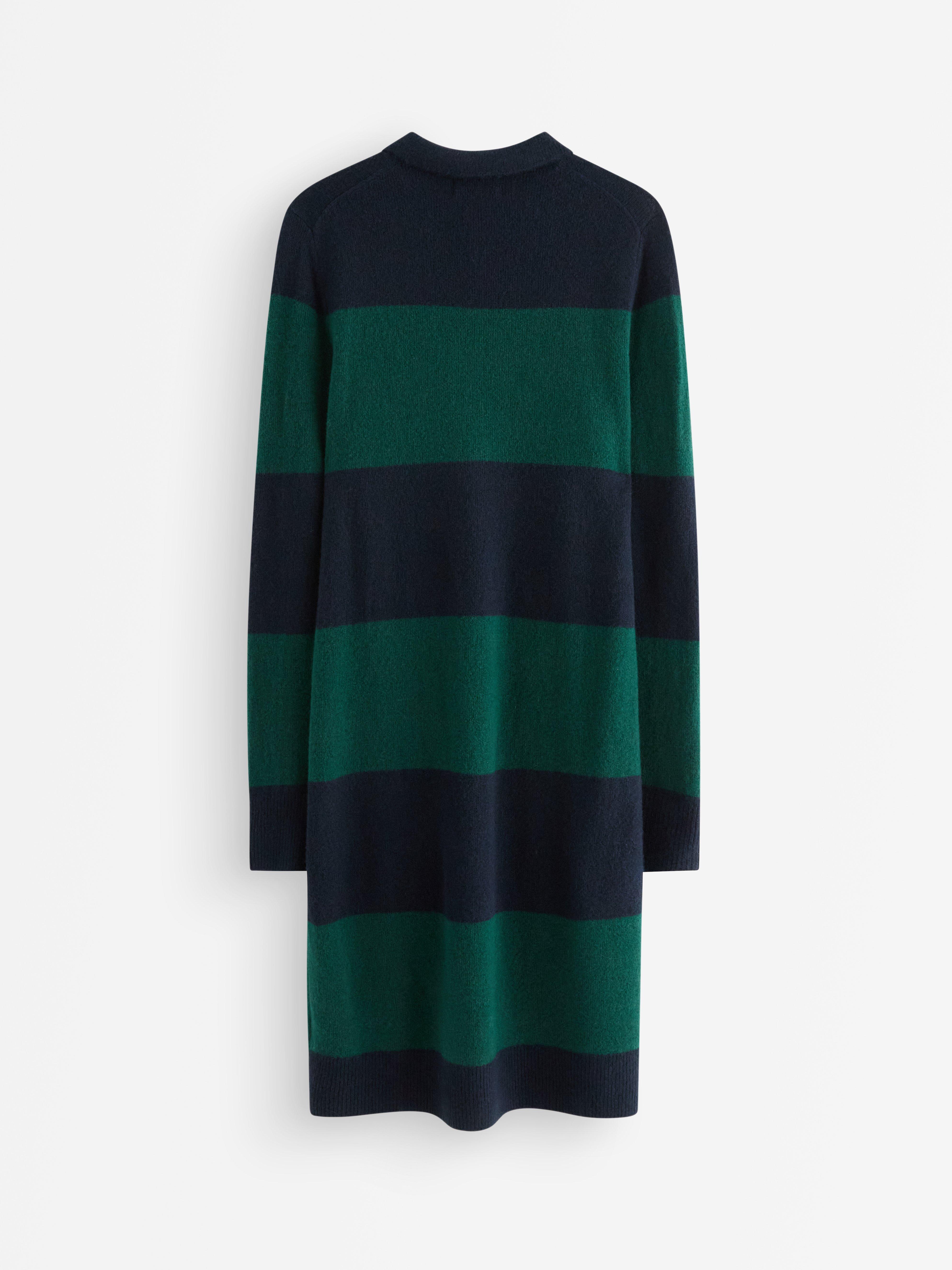 Minivestido de punto fino verde oscuro