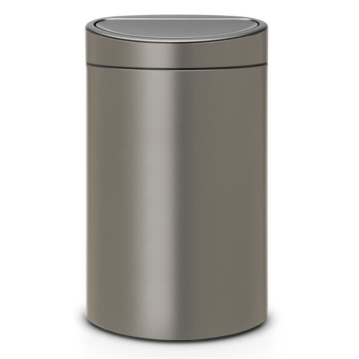 BRABANTIA Poubelle Touch Bin - 40L - Platinum