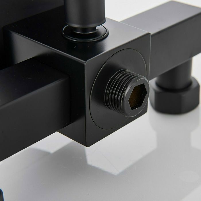 Rubinetto per bagno, rubinetto per vasca con doccia, kit rubinetto doccia nero con doccetta, rubinetto a parete