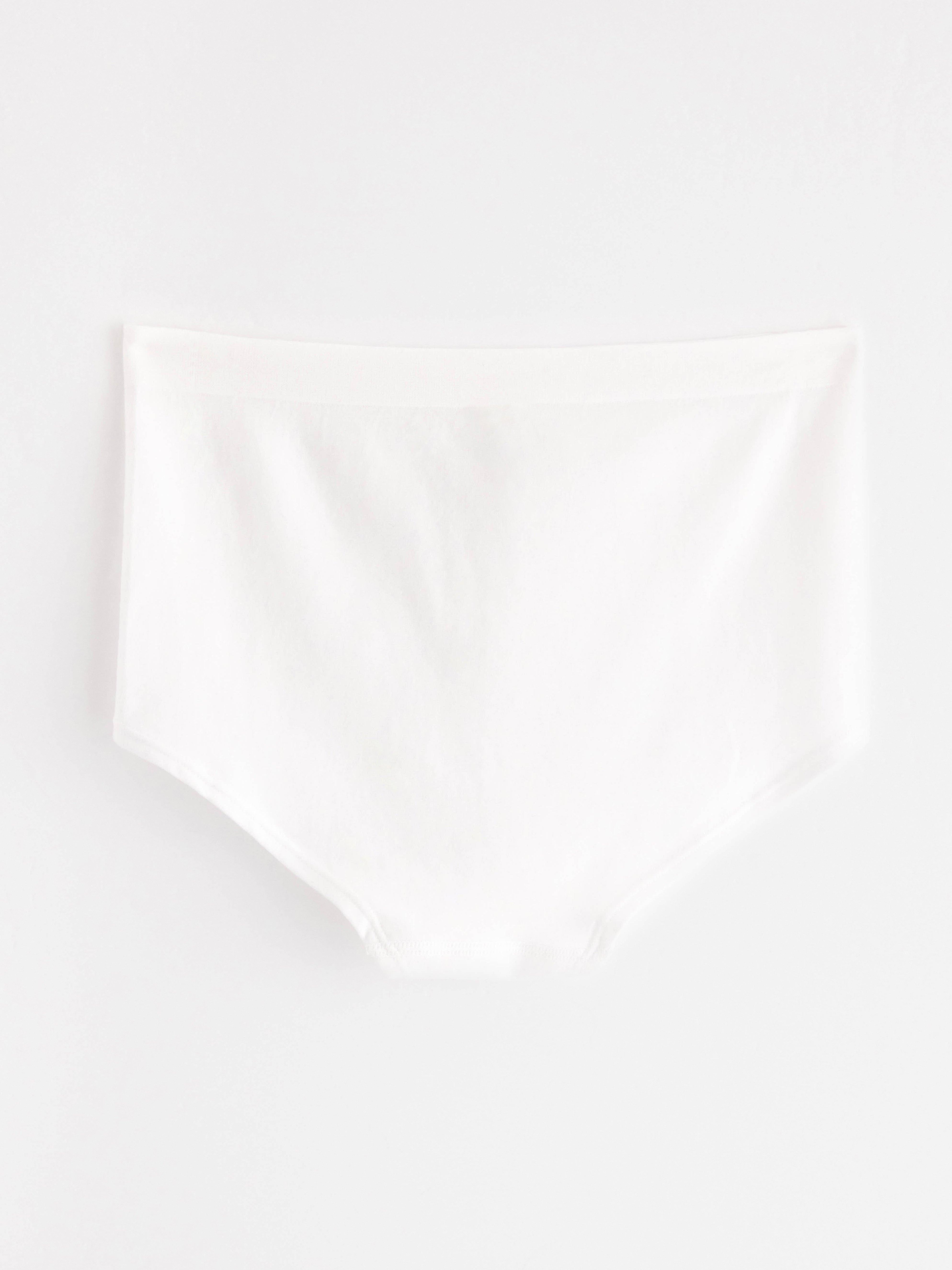 Pantalón blanco de talle alto sin costuras