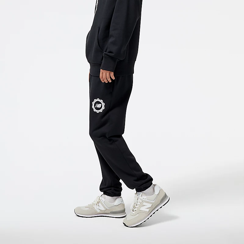 Pantaloni sport de sezon din terrycloth pentru bărbați, negri