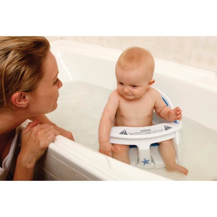 Seggiolino da bagno - DREAMBABY - Super confortevole - Indicatore di rilevamento del calore - Da 6 a 24 mesi fino a 13 kg - Bianco