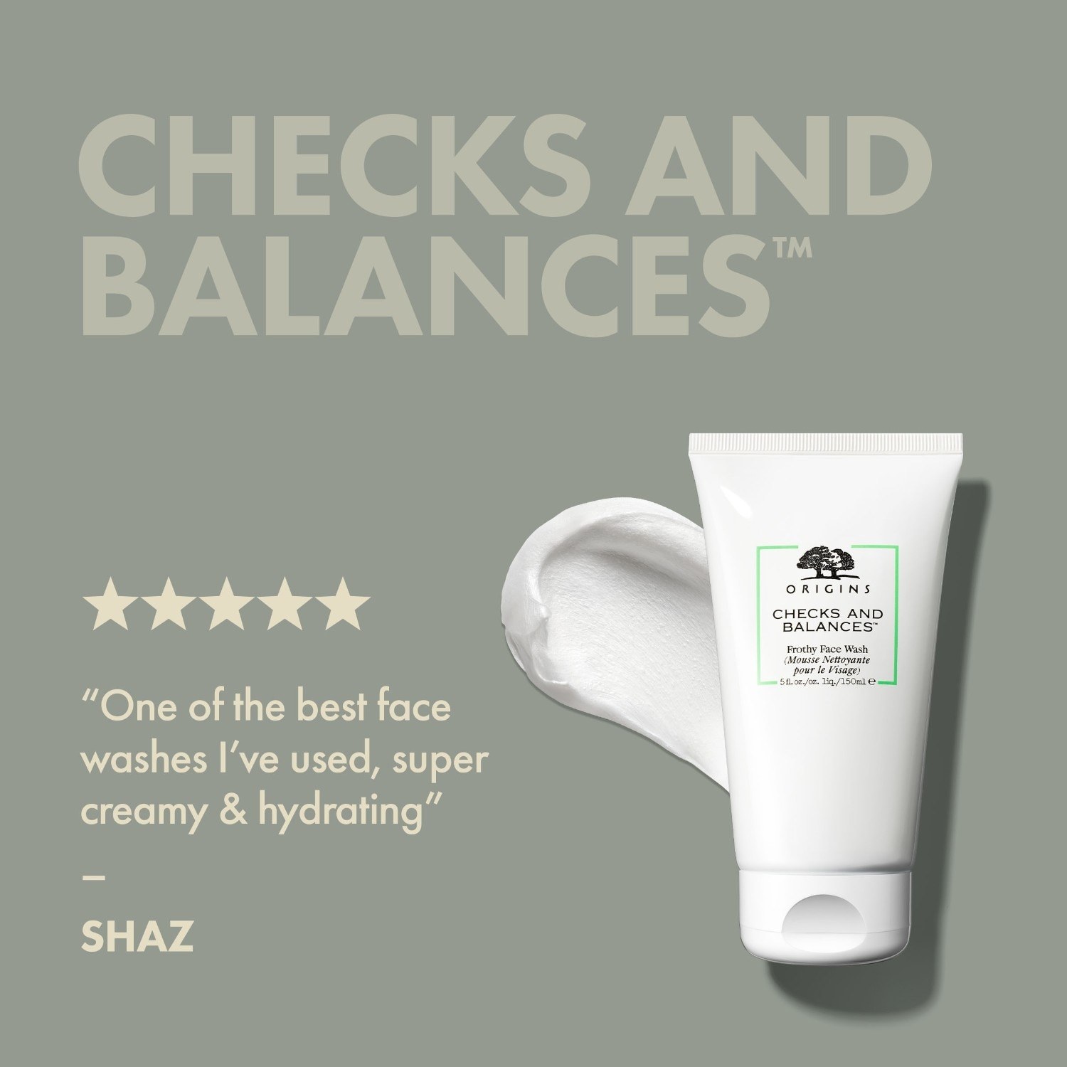 Gel za umivanje obraza Origins Checks and Balances, čistilna pena – 50 ml