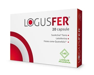 LOGUS PHARMA Logusfer, complément alimentaire à base de fer et d'acide folique, 20 capsules