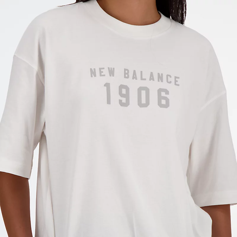 Damen-College-Trikot im Oversized-Stil – WEISS