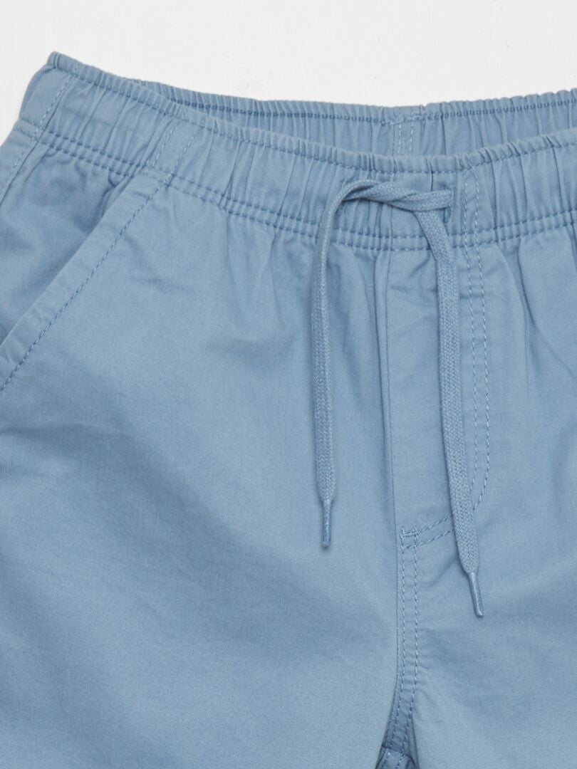 Effen Bermuda-shorts - BLAUW