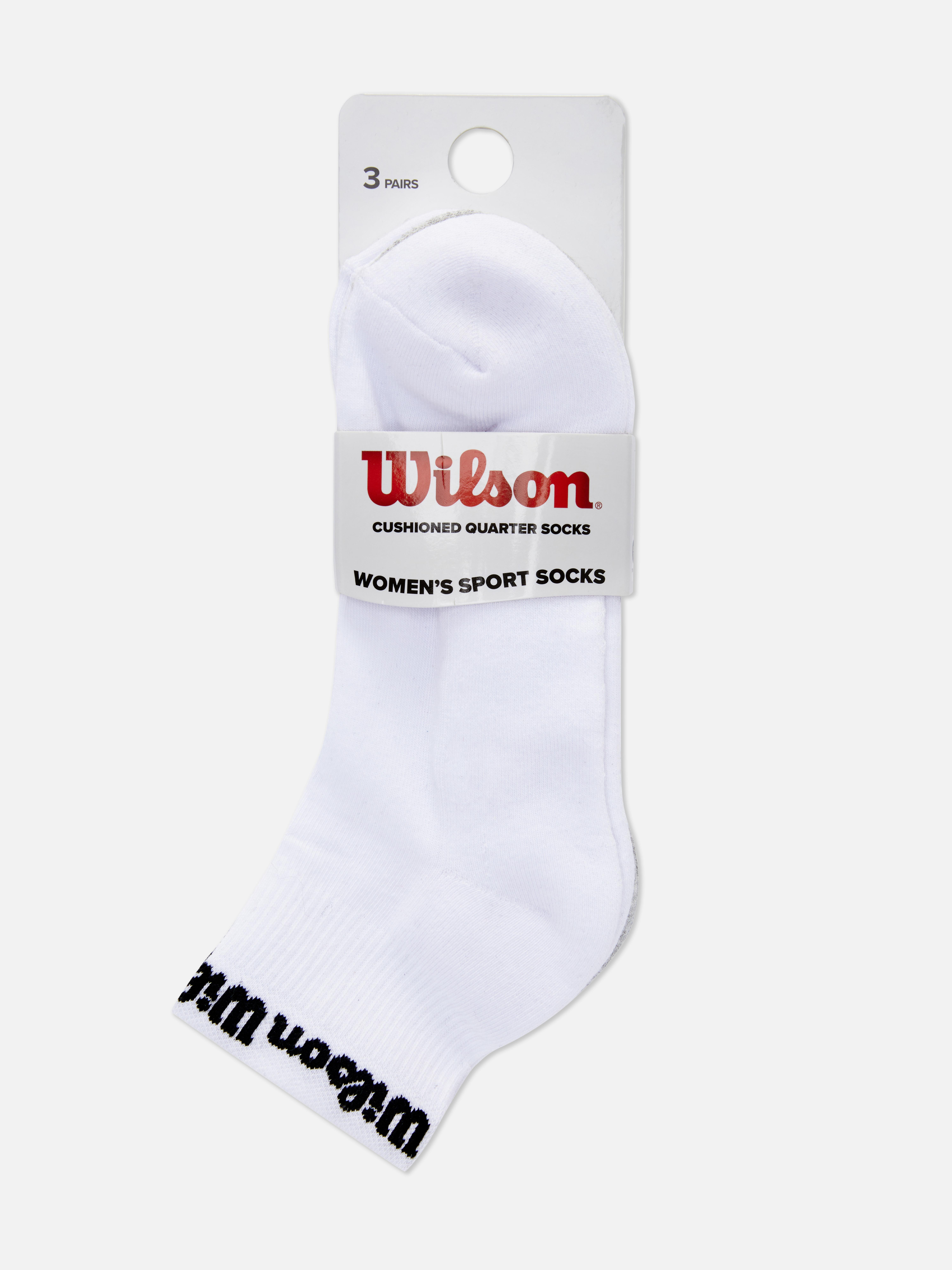 Wilson Kurze Socken, 3 Paar Ein Trio kurzer Socken mit Rippstrickdetails und Wilson-Logos an den Bündchen