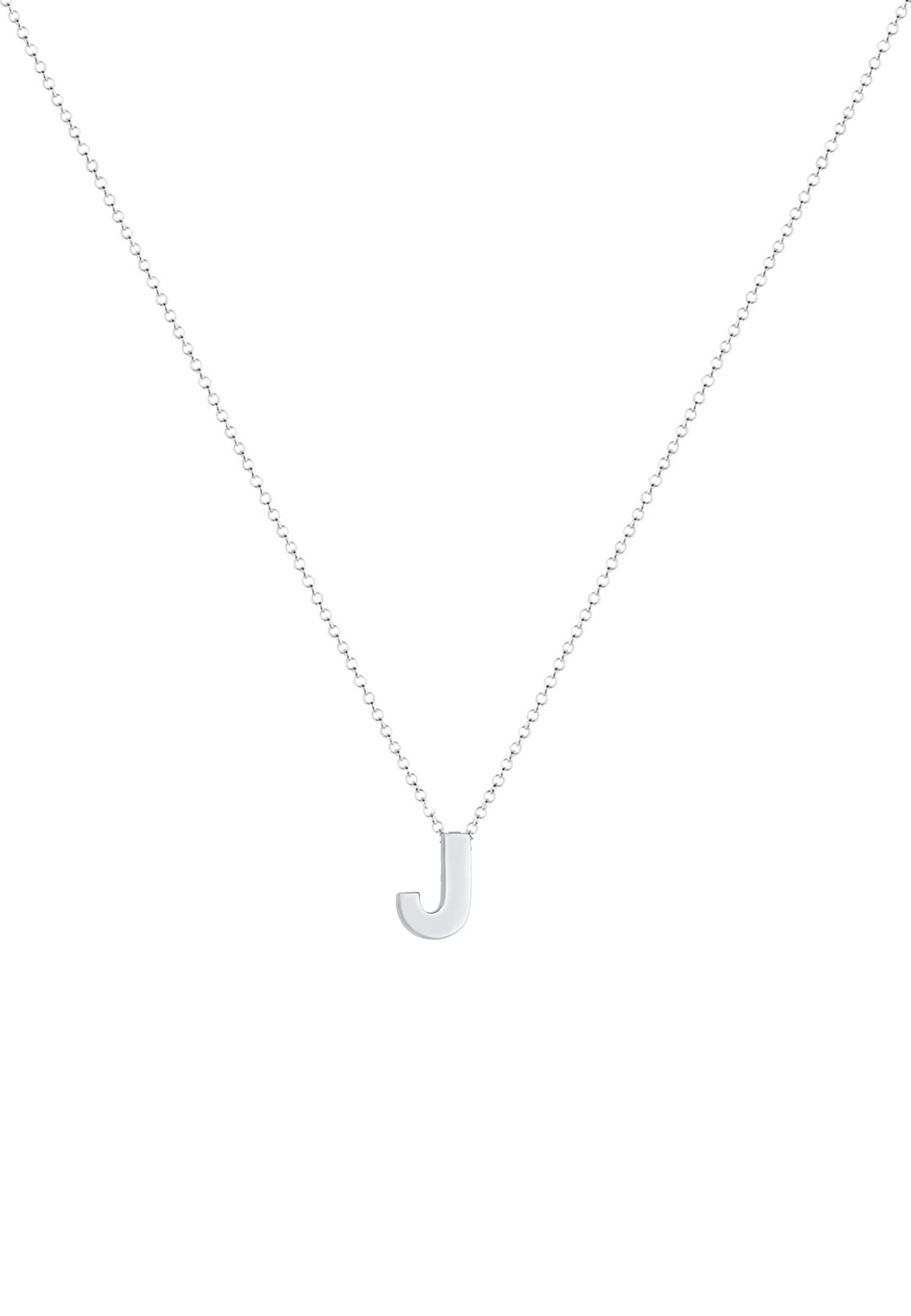 Elli Femme Pendentif Lettre J Initiale - (925/1000) Argent