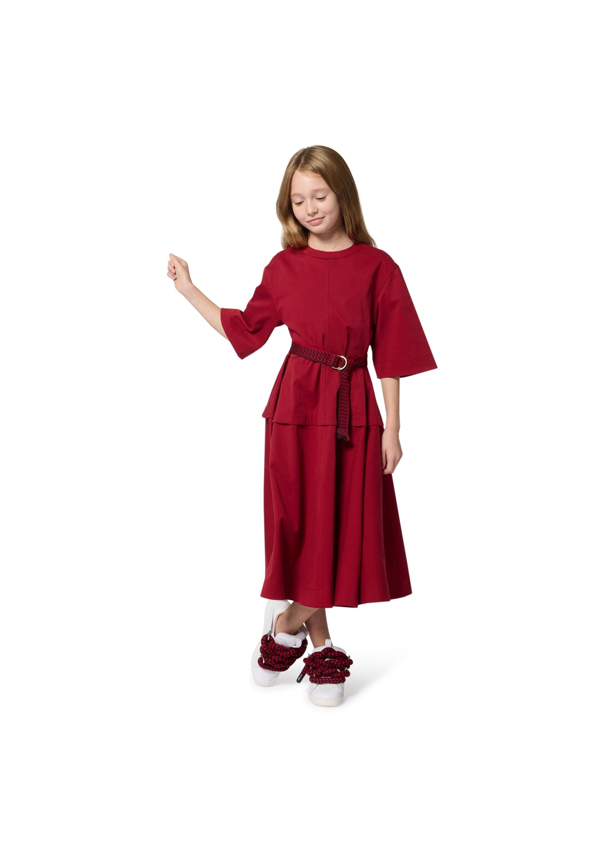LANVIN UNISEXE - Baskets - blanc cassé/rouge