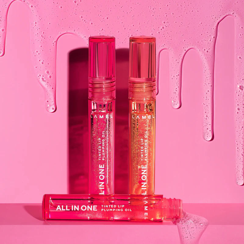 Óleo Labial Volumizador com Cor Tudo em Um LAMEL